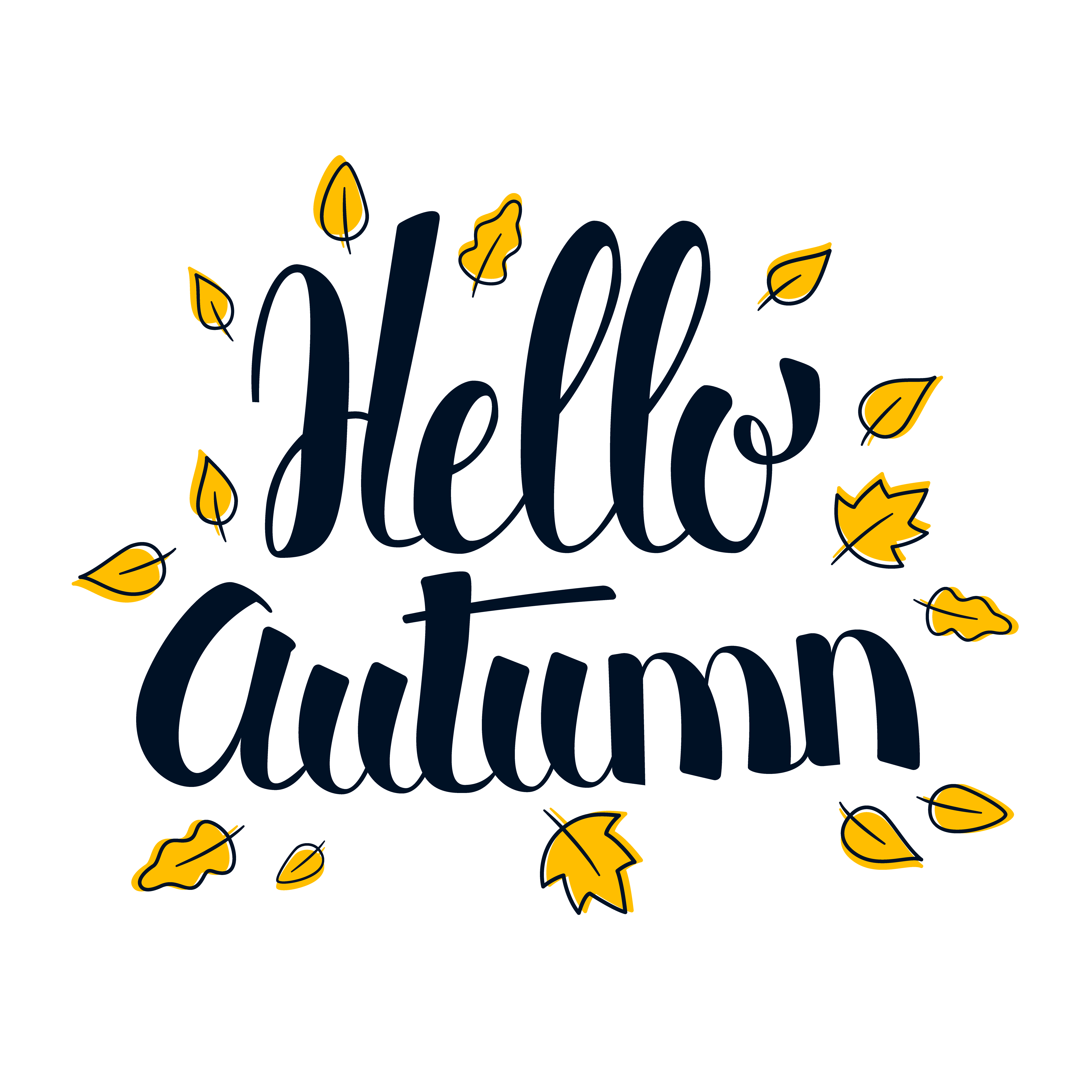 Hello Autumn, Calligraphy season banner design, illustration 265853 ...