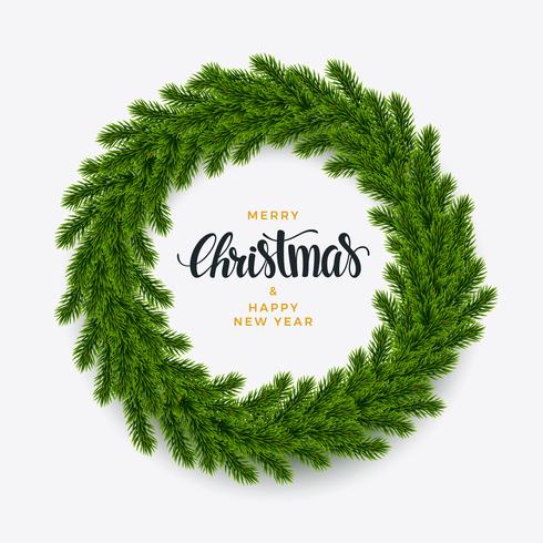 Christmas fir background, realistic look, holiday design vector