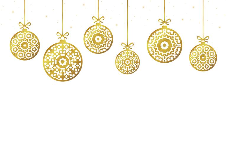 Christmas balls ornaments, xmas decoration, illustration vector