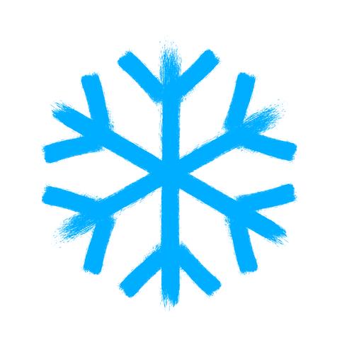 Snowflake vector symbol, christmas snow icon