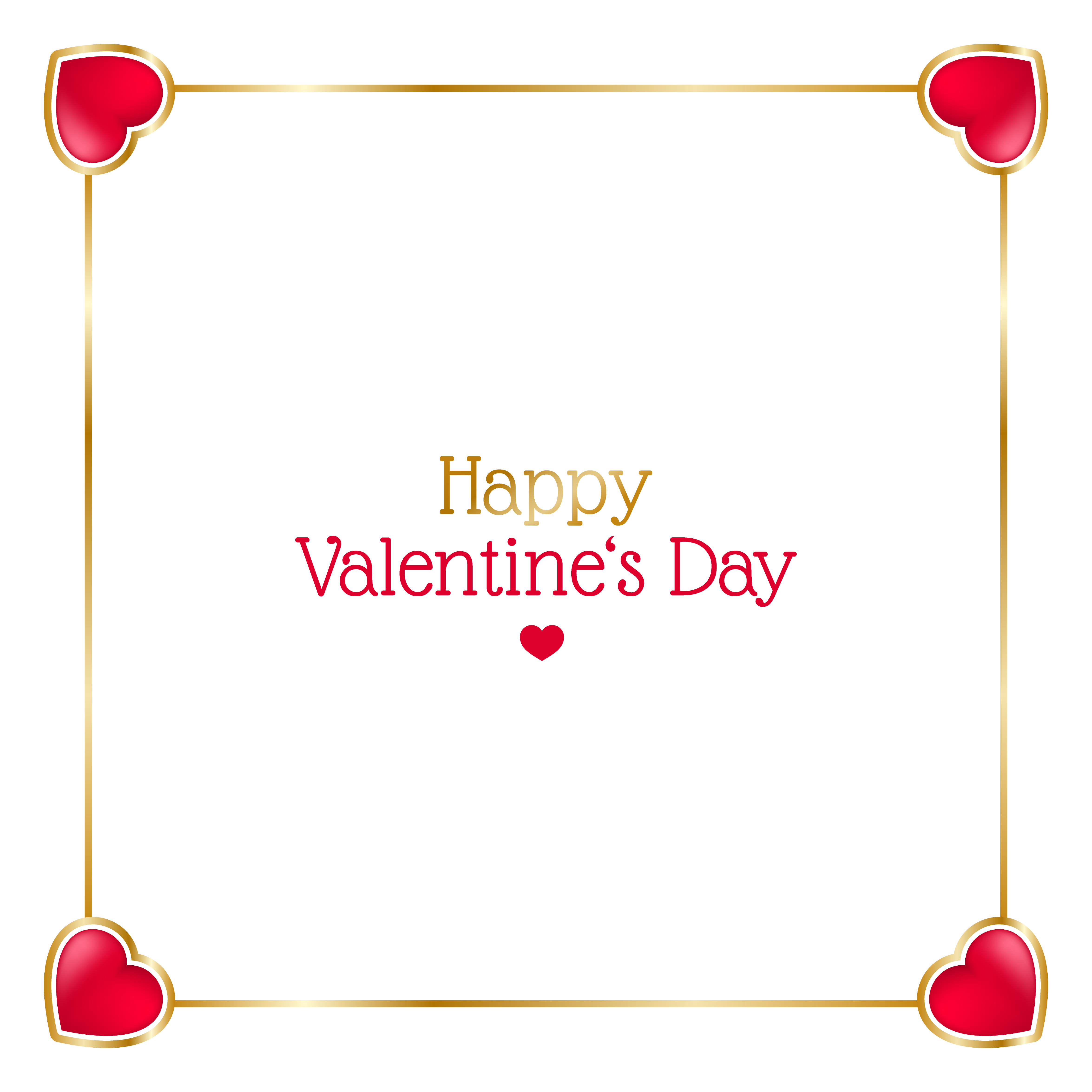 Valentines Day Frame With Hearts On White Background 265943 Vector Art