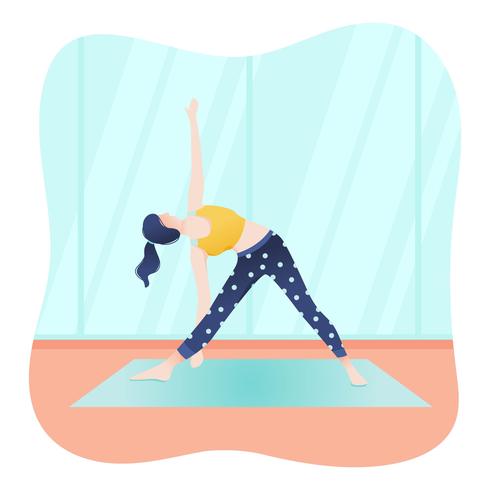 Vector de clase de yoga