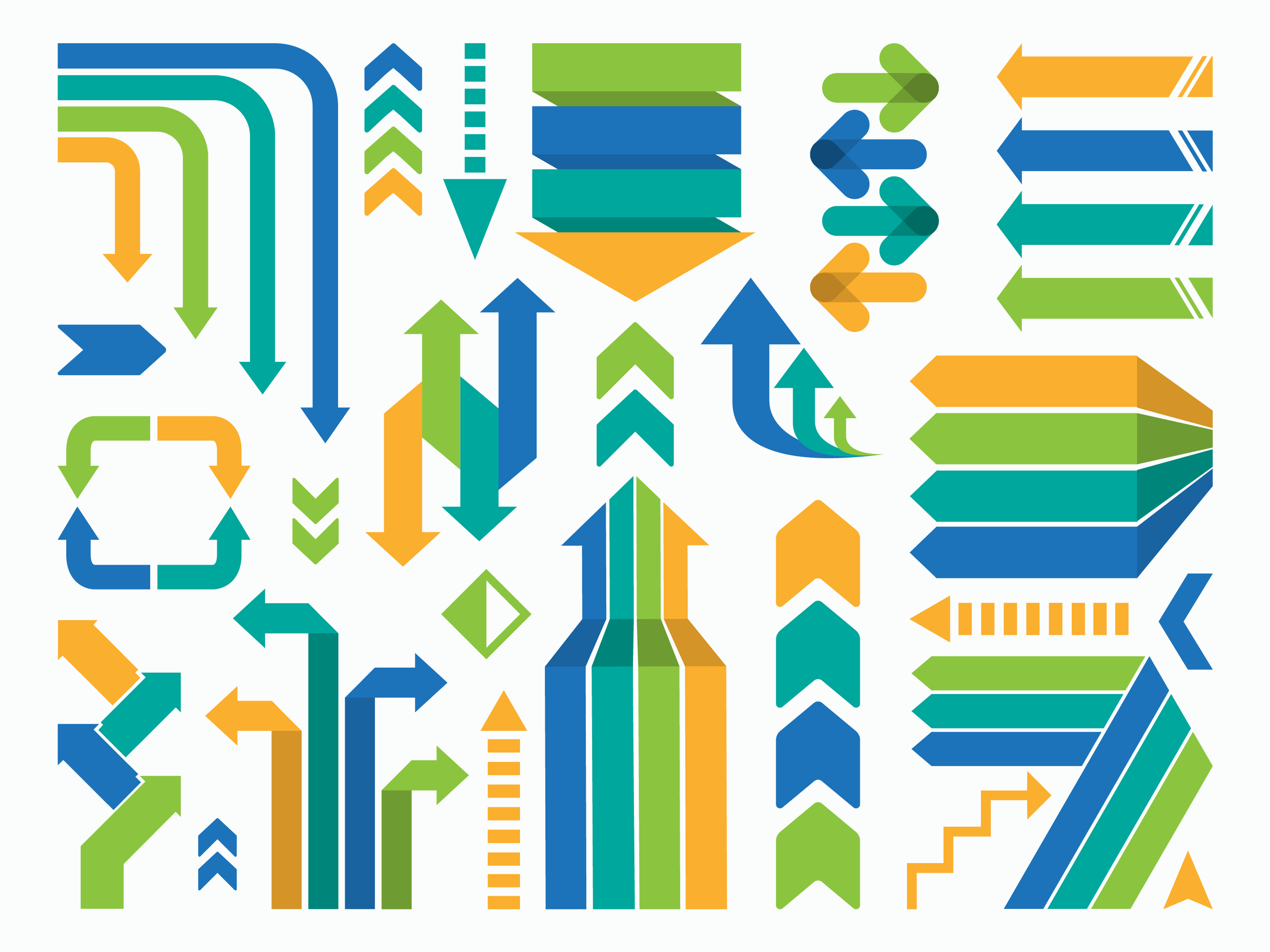 Colorful Flat Arrow Vector Set 265995 Vector Art at Vecteezy