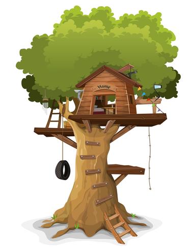 Casa del árbol vector