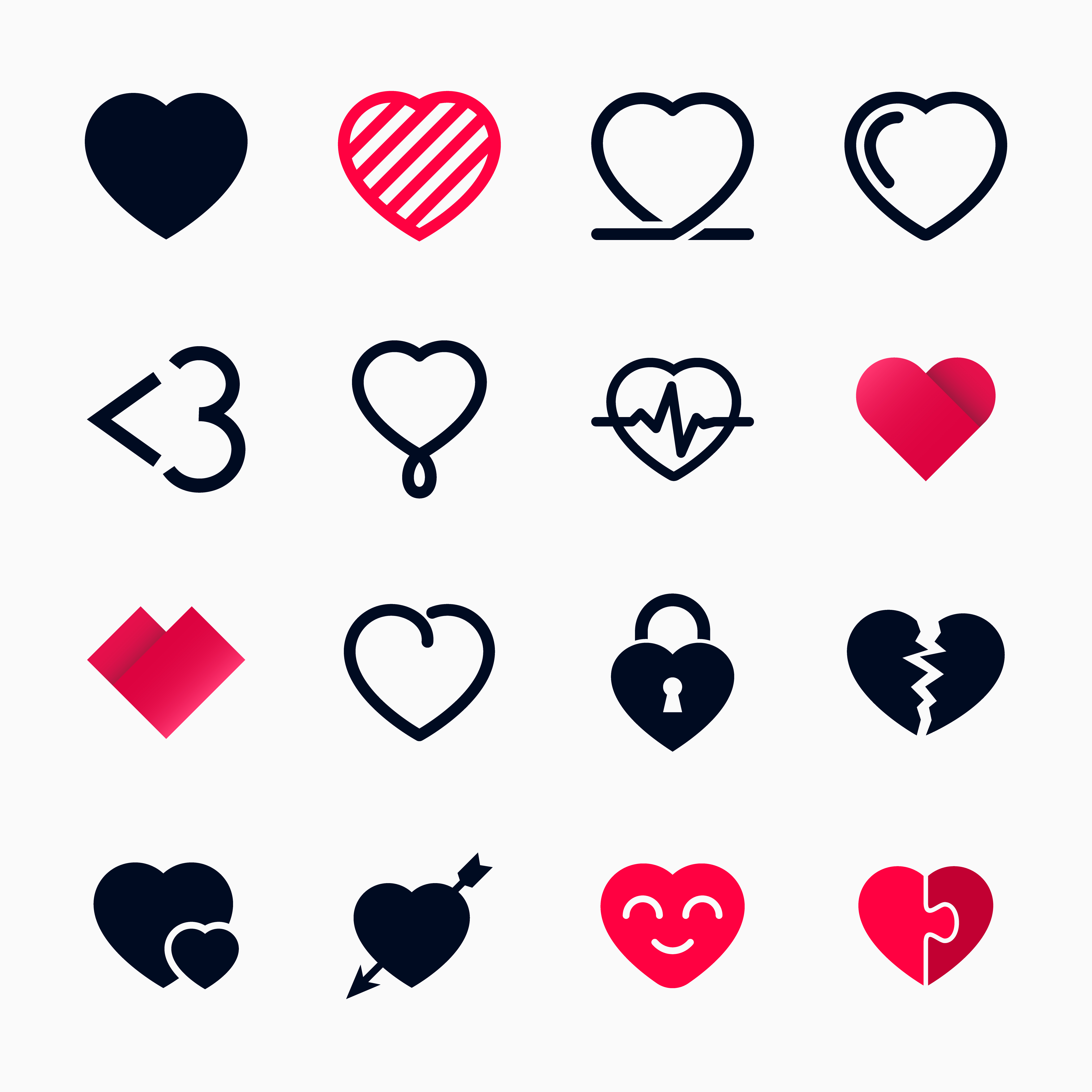 icon plus sign and passionate heart icon plus sign and passionate heart