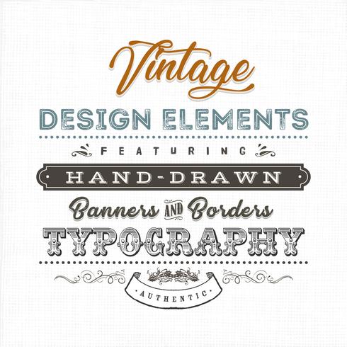 Vintage Label Sign On Fabric Texture vector