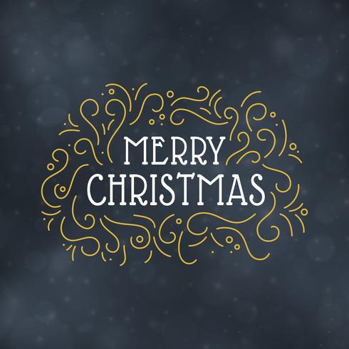 Merry Christmas typography design vector illustration