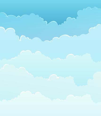 Fondo de cielo con capas de nubes vector