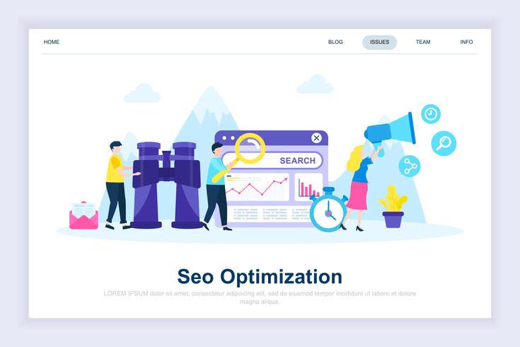 Seo analysis modern flat design concept vector