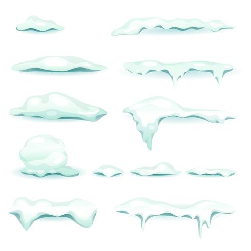 Snow And Ice Elements Set vector
