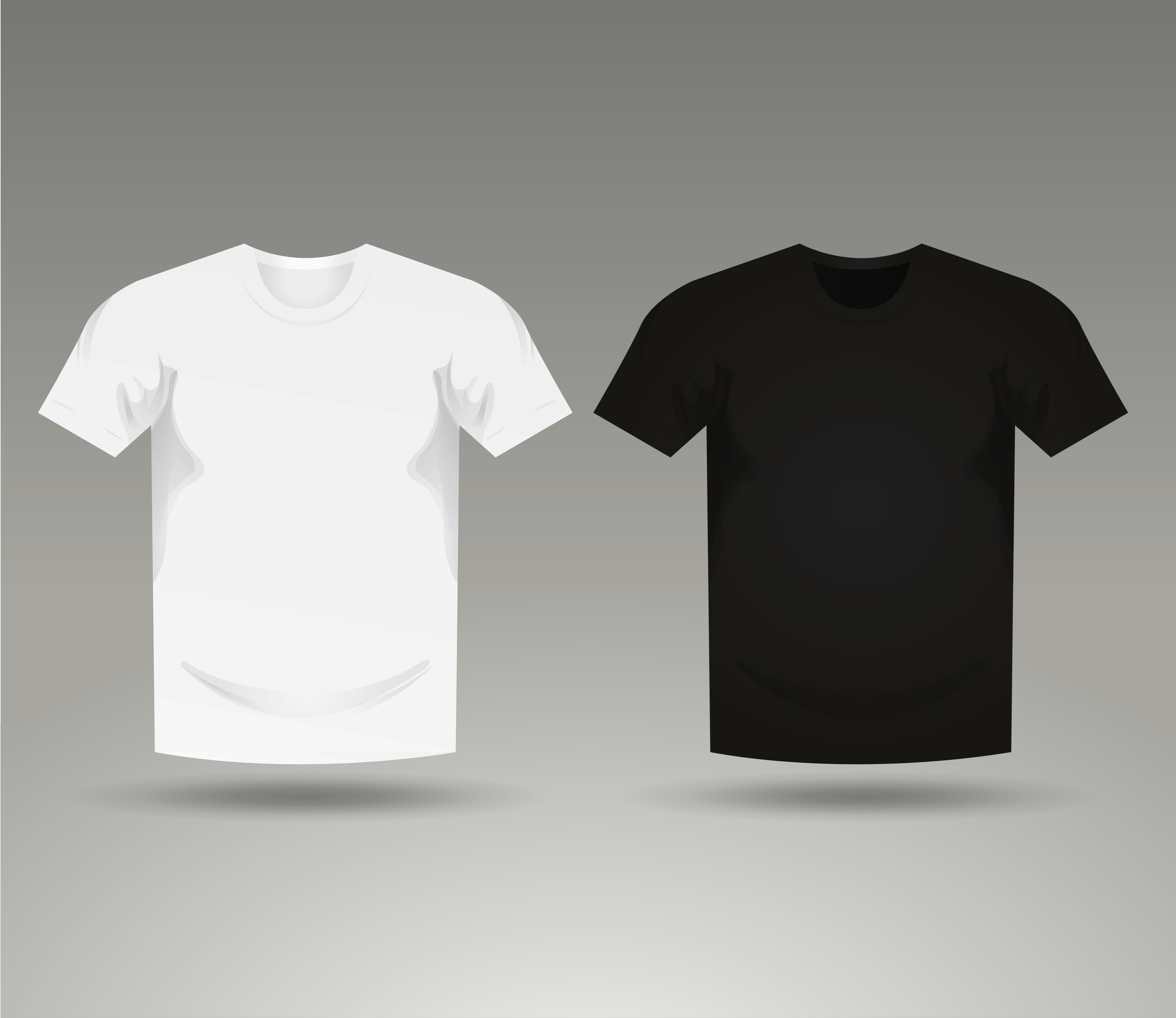 Mens Black And White Blank T-Shirt Templates 266044 Vector Art at Vecteezy