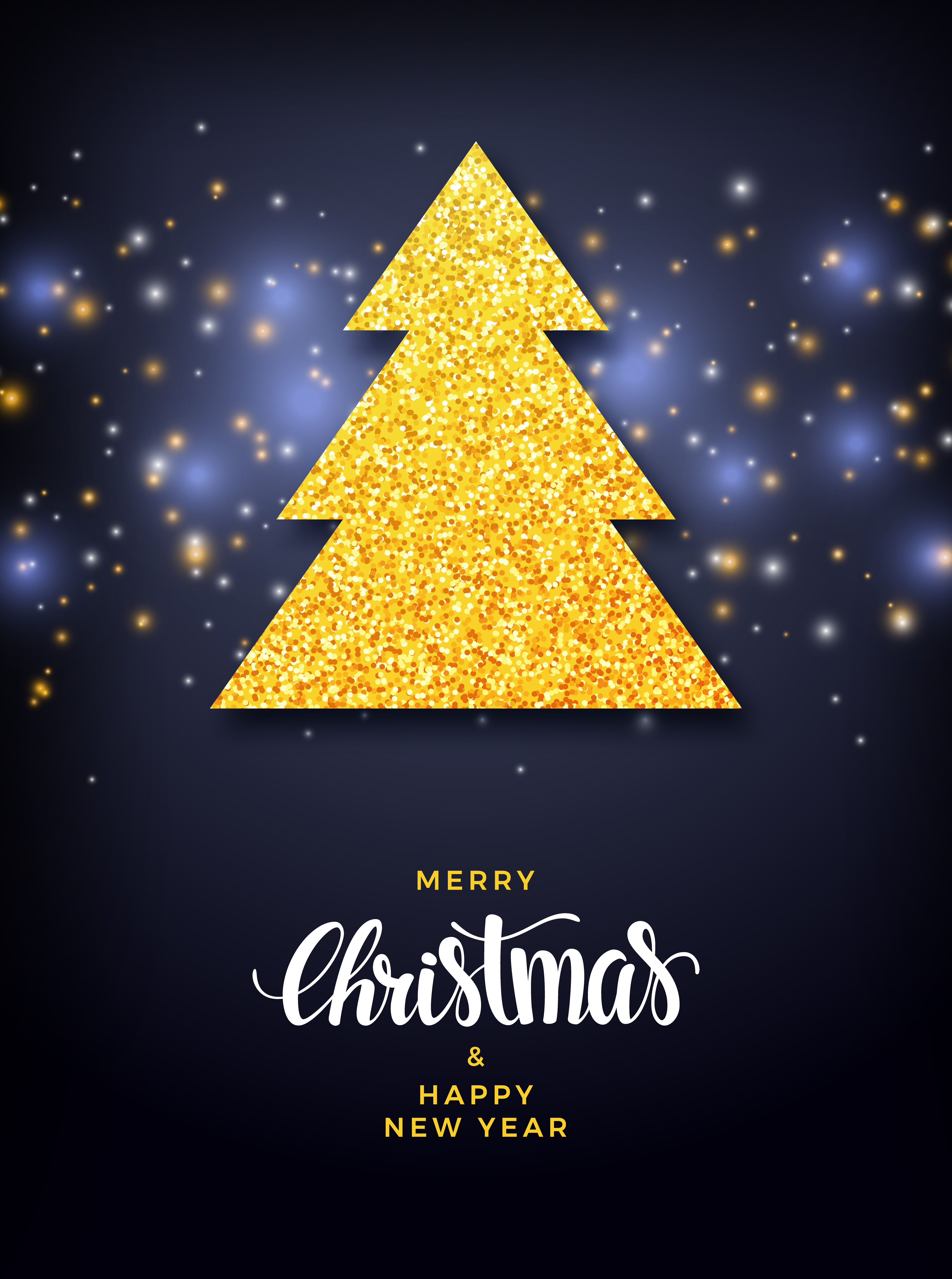 Download Christmas tree with glitter fill background, holiday ...