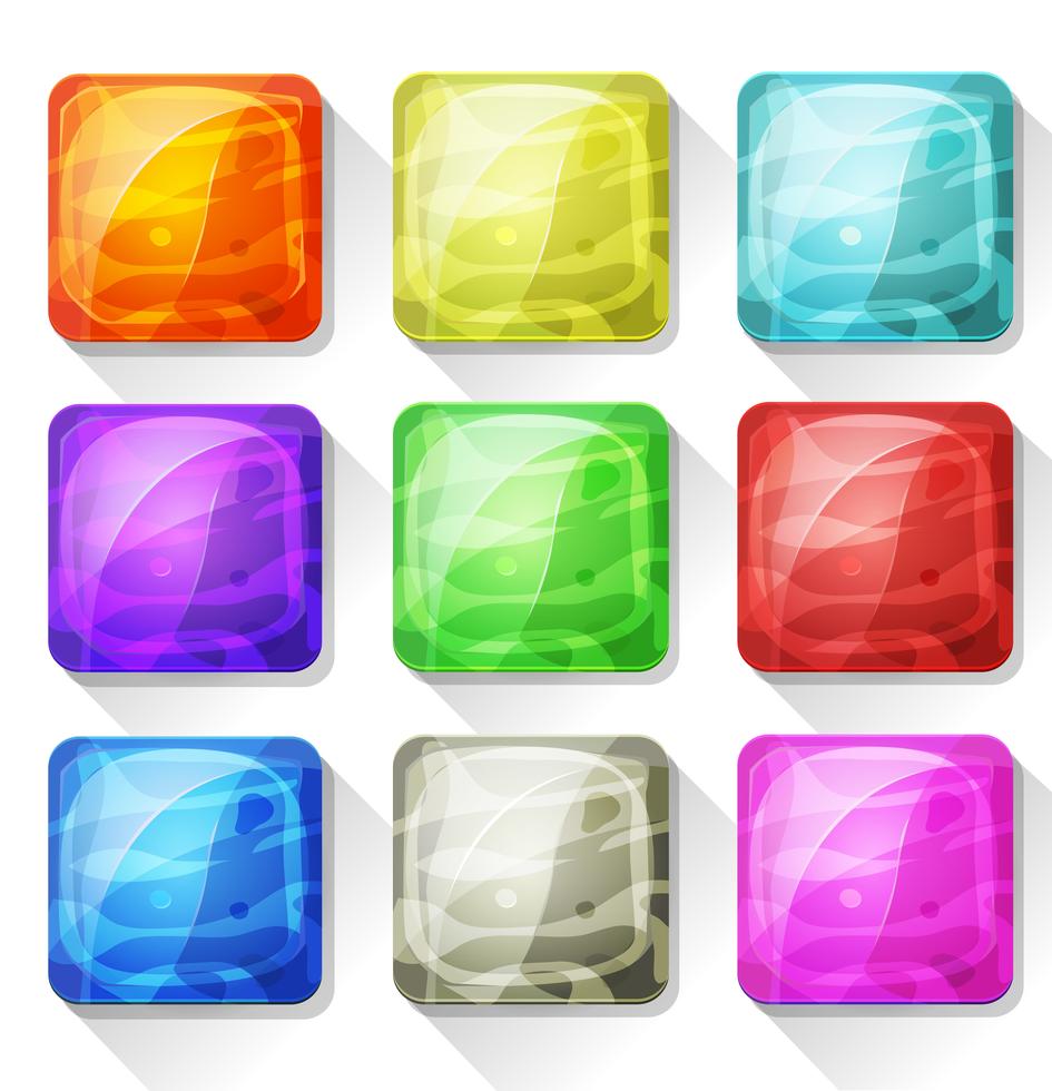 Fancy Icons And Buttons For Mobile App And Game Ui 266052 Vector Art at ...