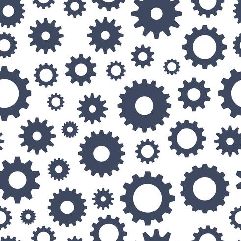 Cogs seamless pattern, technical background, illustration vector