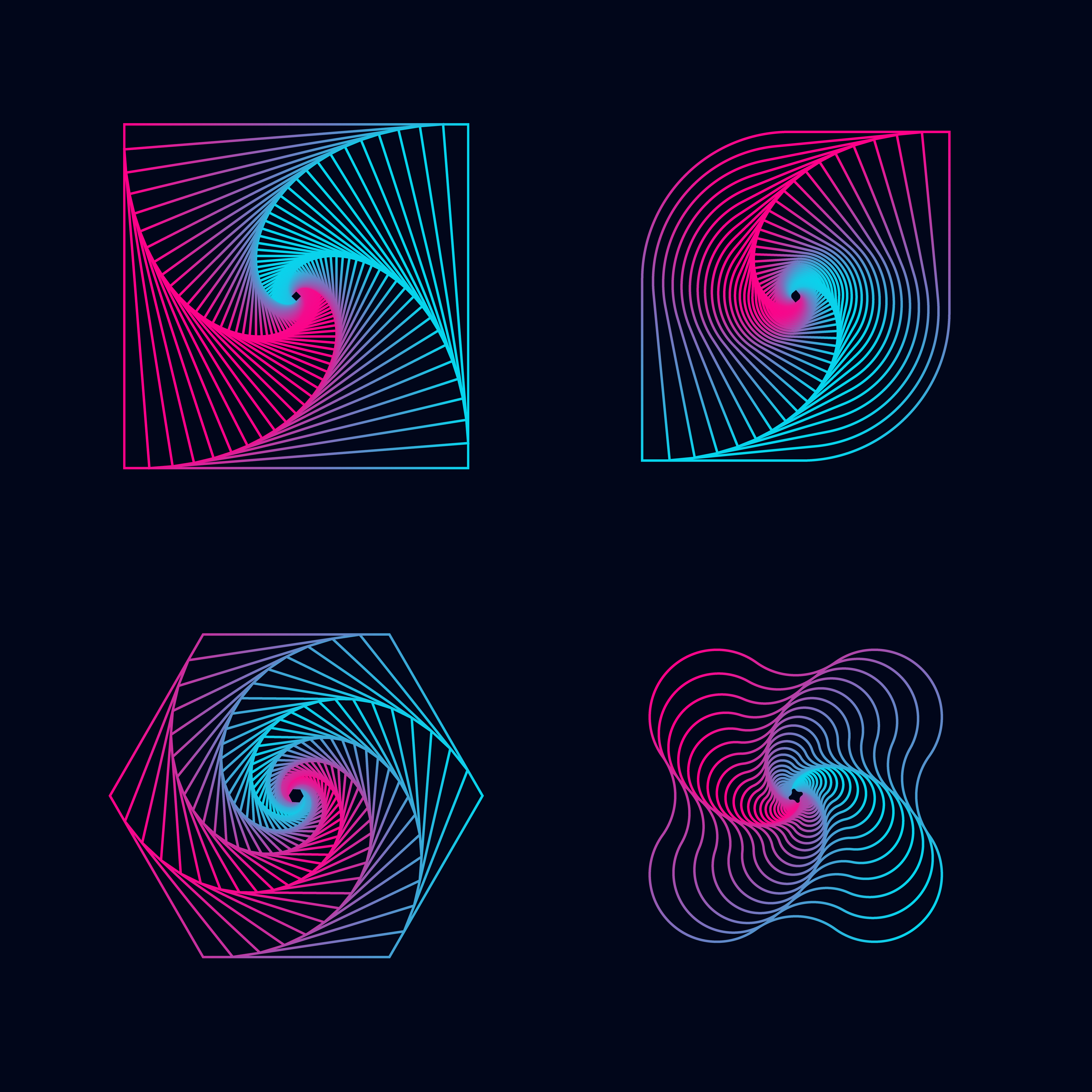 Download Gradient line spiral designs elements 266067 - Download ...