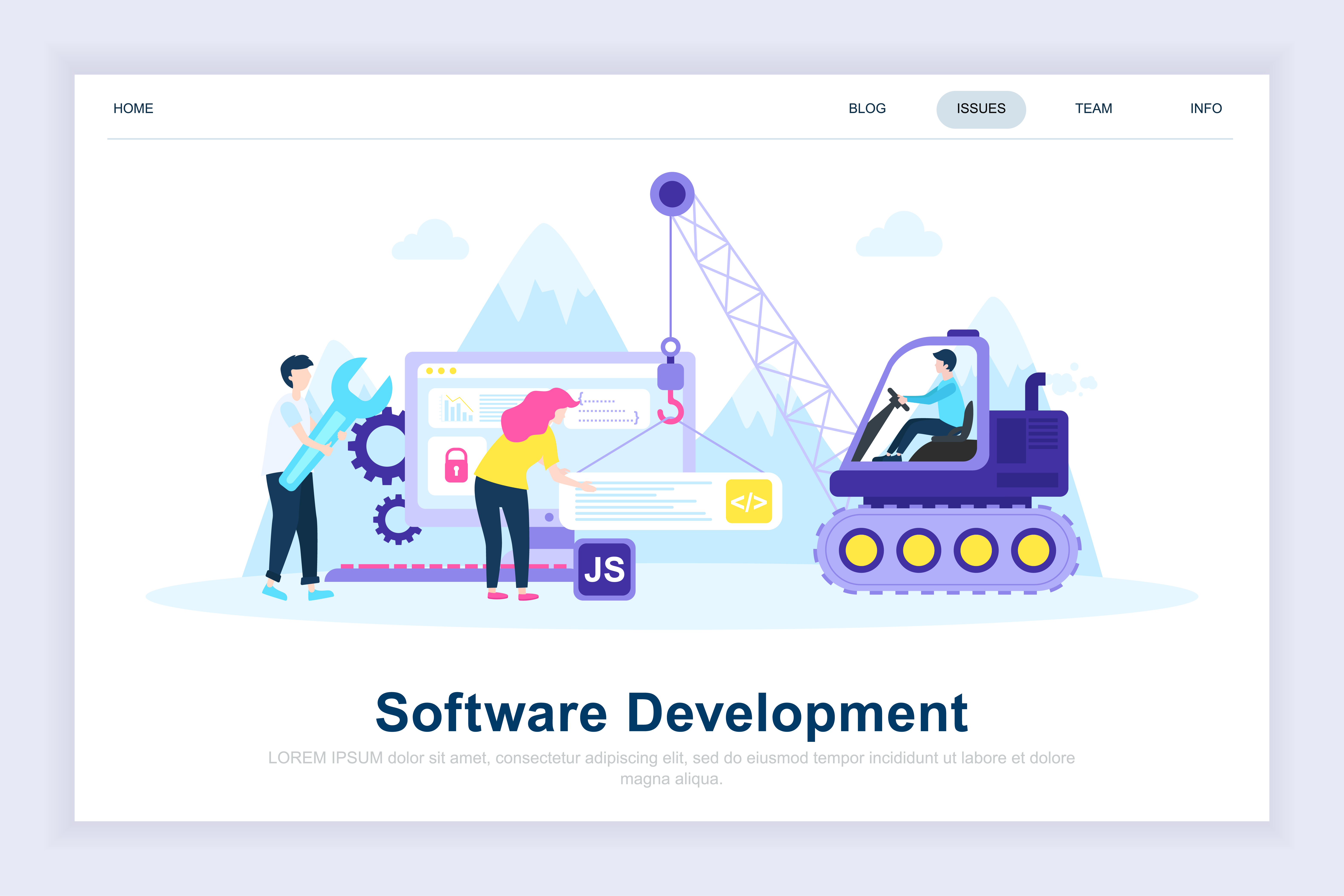 Download Software development modern flat design concept - Download Free Vectors, Clipart Graphics ...