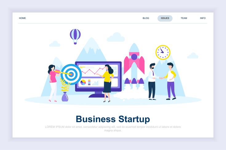 Business startup modern flat design concept vector