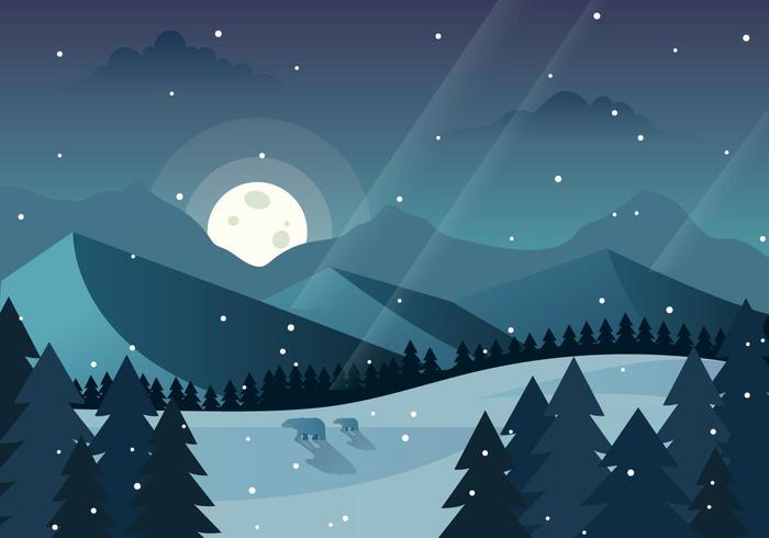 Ilustración de invierno forrest vector