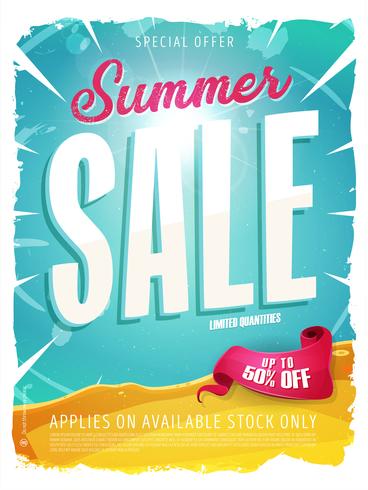 Summer Sale Template Banner vector
