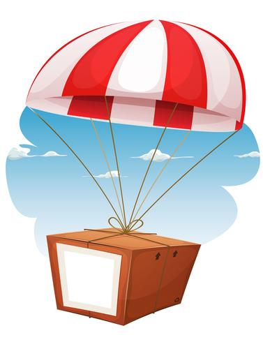 Cardboard Shipping Via Airmail vector