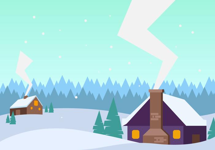 Awesome Winter Village Vectors