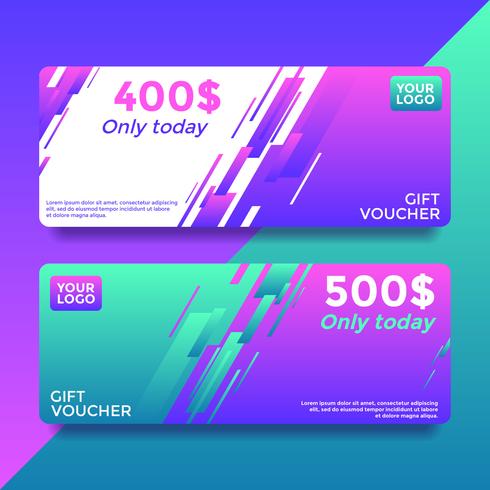 Only Today Gift Card Voucher Templates Vector