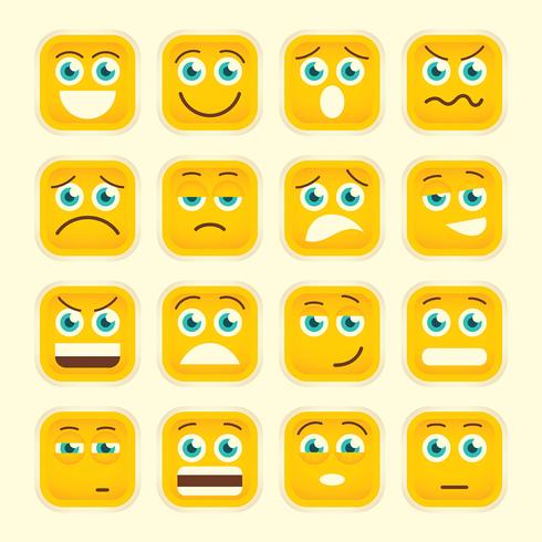 Conjunto de emoticonos vector