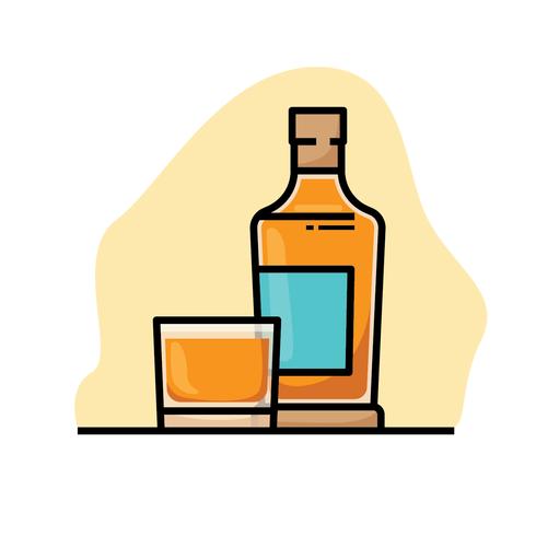 Bourbon illustration vector