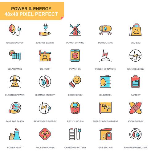 Conjunto de iconos de la industria de la energía vector