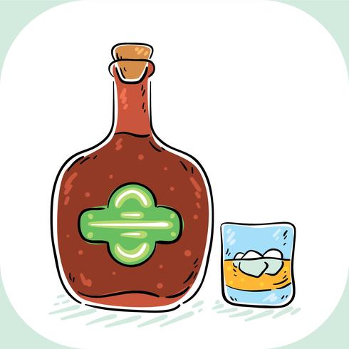 Hand Drawn Bourbon Vector