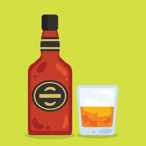 Flat Bourbon Vector