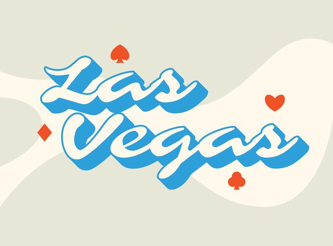 Diseño de tipografía de Las Vegas vector