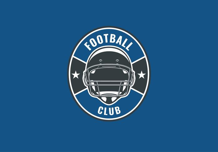 Vector de casco de emblema de fútbol americano