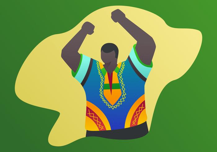 Outstanding Man In Dashiki Vectors