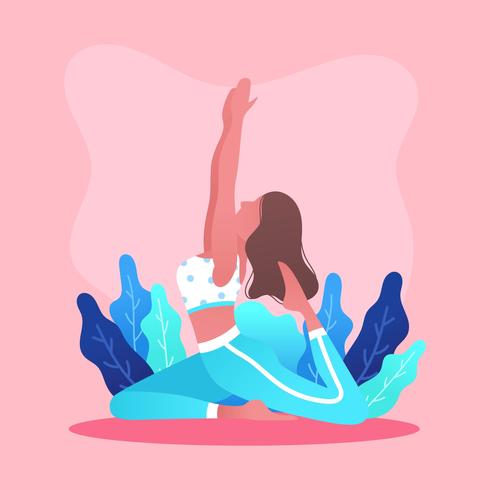 Vector de clase de yoga