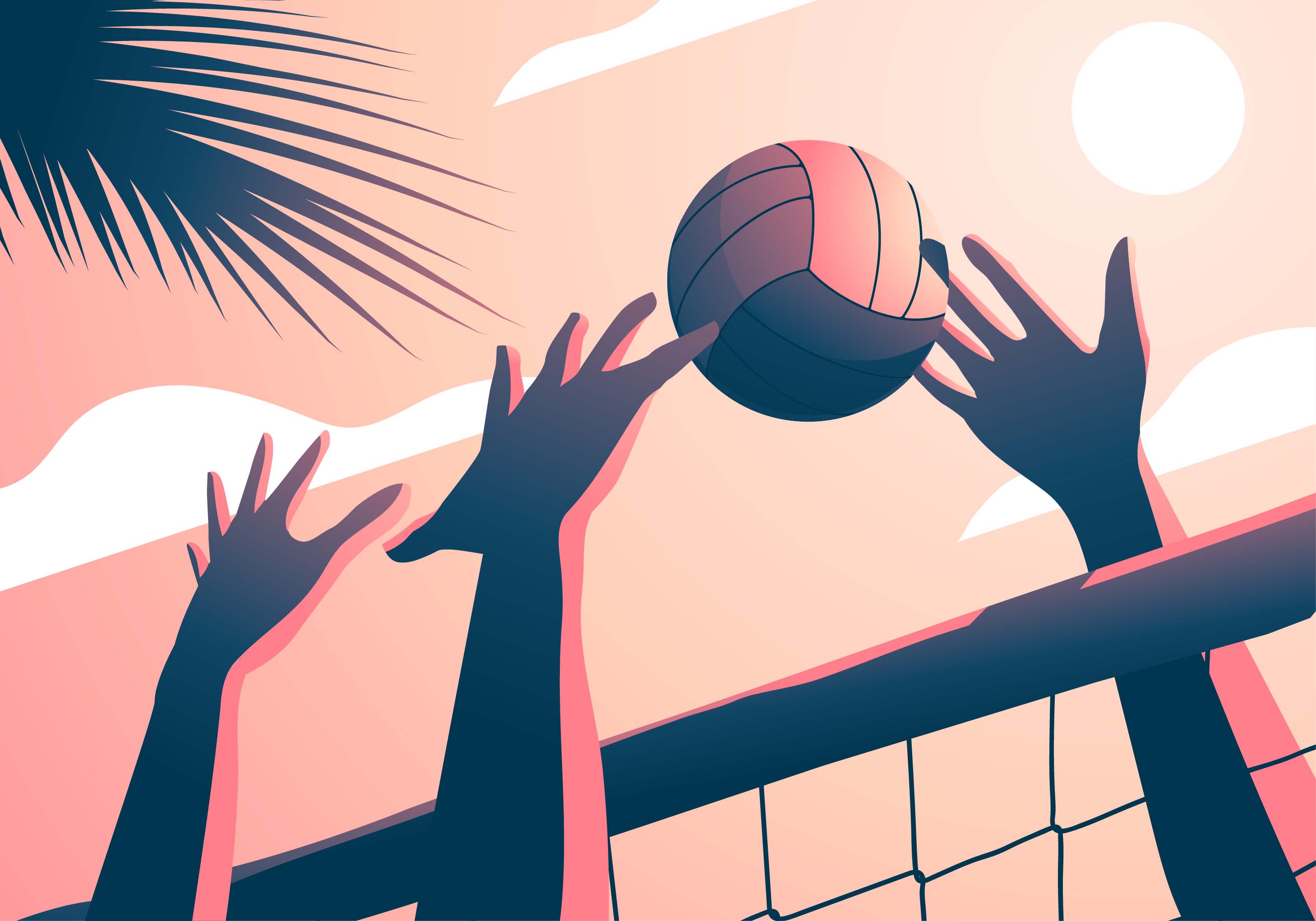 Beach Volleyball Free Vector Art 106 Free Downloads