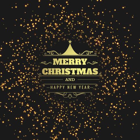 Modern merry christmas glitters background vector