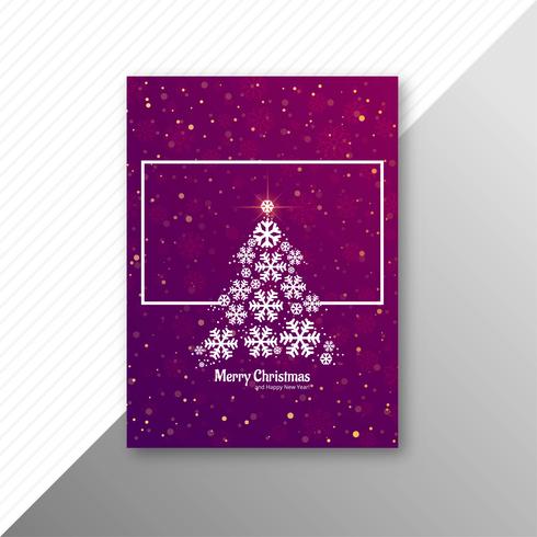 Diseño hermoso de la plantilla del partido del folleto de la tarjeta de Feliz Navidad vector