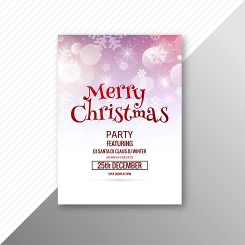 Elegant celebration merry christmas template brochure design vector