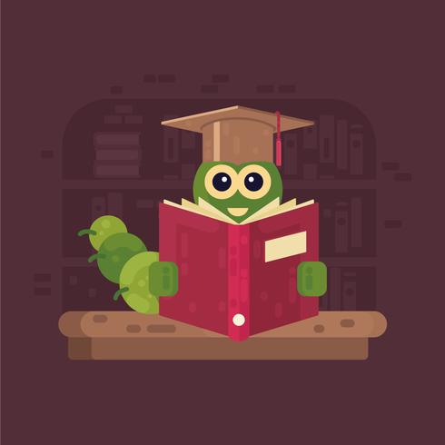 Bookworm Vector