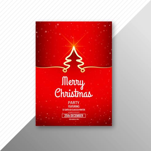 Fondo de plantilla de folleto de tarjeta de celebración de feliz Navidad vector