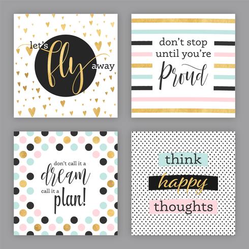 Vector Cards Of Encouragement