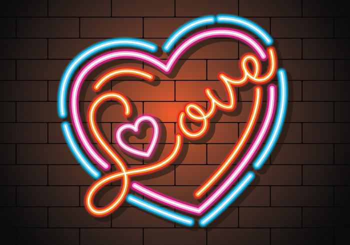 Neon Valentine Vector