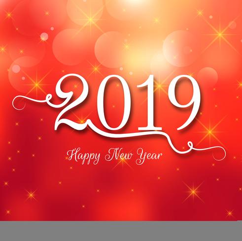 Celebration 2019 colorful happy new year background vector