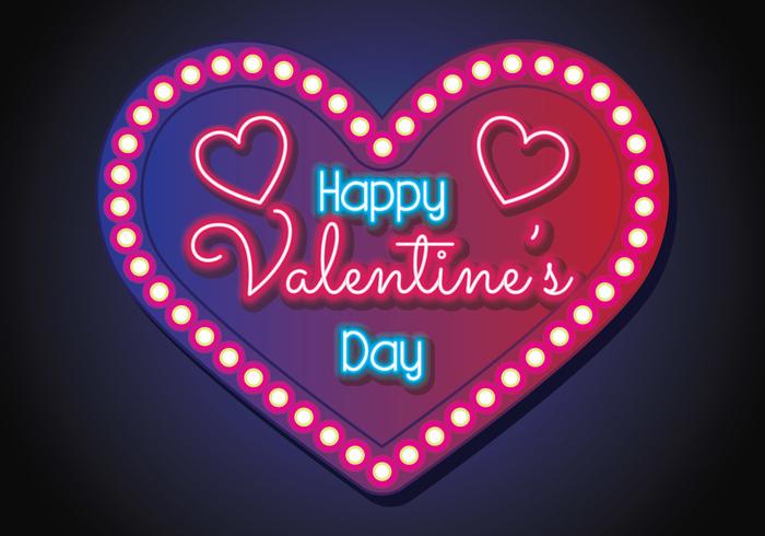 Neon Valentine Background vector