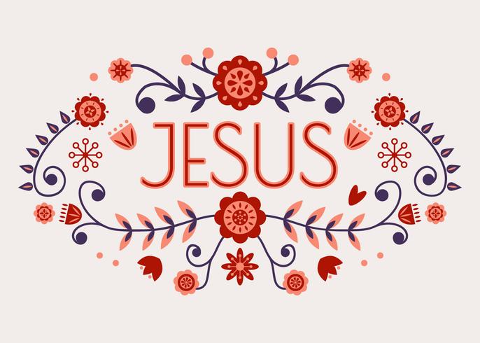 Tipografía de jesus vector