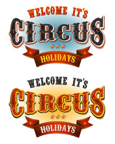 Circus Holidays Welcome Banners vector