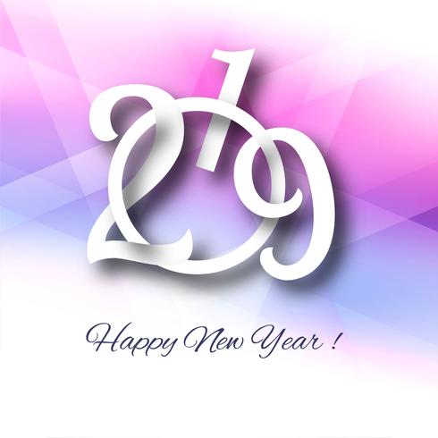 2019 Happy New Year celebration background  vector