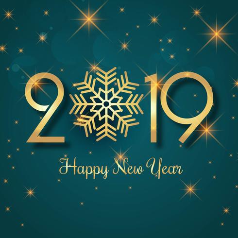 Celebration 2019 colorful happy new year background vector