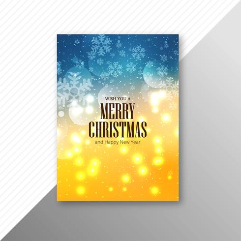 Merry christmas card template brochure design vector